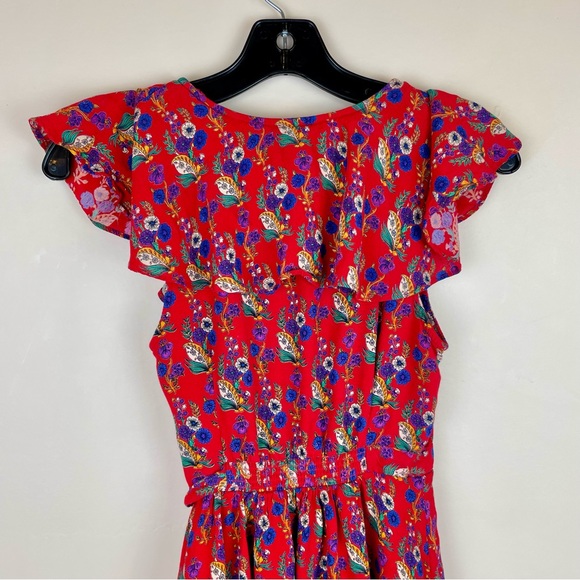 MAEVE • Sz. 0 Rosalia red floral wrap dress - Picture 10 of 10